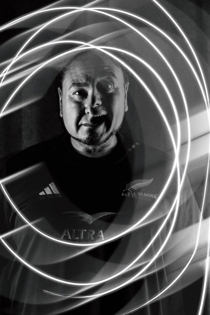 Chris Silva, light painting self portrait